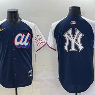 Men's American League New York Yankees Team Big Logo Navy Alternate 2025 All-Star Edition Limited Stitched Baseball Jersey