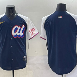 Men's American League Oakland Athletics Blank Navy Alternate 2025 All-Star Edition Limited Stitched Baseball Jersey