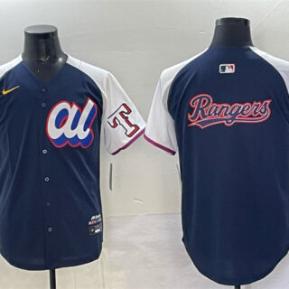 Men's American League Texas Rangers Team Big Logo Navy Alternate 2025 All-Star Edition Limited Stitched Baseball Jersey