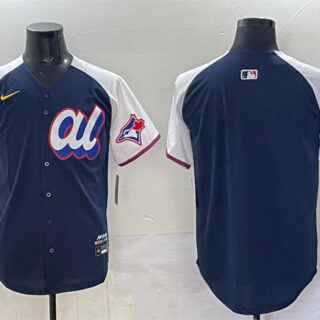 Men's American League Toronto Blue Jays Blank Navy Alternate 2025 All-Star Edition Limited Stitched Baseball Jersey