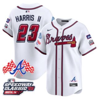 Men's Atlanta Braves #23 Michael Harris II 2025 Speedway Classic Limited Jersey V1 All Stitched
