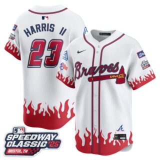 Men's Atlanta Braves #23 Michael Harris II 2025 Speedway Classic Limited Jersey V2 All Stitched