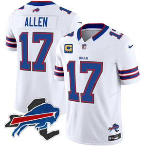 Men's #17 Josh Allen Buffalo Bills New York Patch Vapor Limited Jersey All Stitched