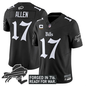 Men's #17 Josh Allen Buffalo Bills New York Patch Vapor Limited Jersey All Stitched