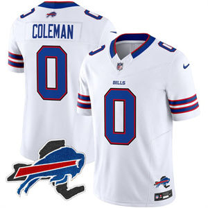 Men's #0 Keon Coleman Buffalo Bills New York Patch Vapor Limited Jersey All Stitched