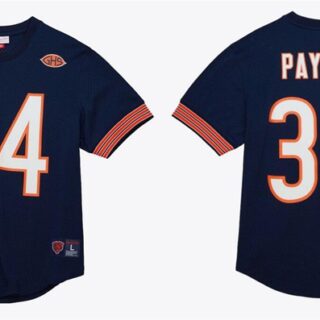 Men's Chicago Bears #34 Walter Payton Navy Stitched Football Jersey