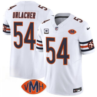 Men's Chicago Bears #54 Brian Urlacher White 2025 F.U.S.E. With 4-Star C Patch VMH Patch Vapor Untouchable Limited Stitched Football Jersey