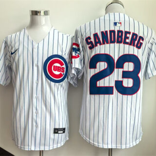 Men's Chicago Cubs #23 Ryne Sandberg White Limited Stitched Baseball Jersey