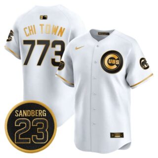 Men's Chicago Cubs 'Ryne Sandberg Tribute' Vapor Premier Limited Jersey V2 All Stitched #773 Chi Town