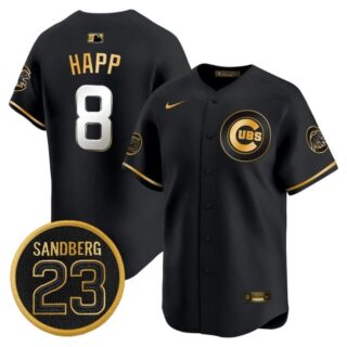 Men's Chicago Cubs 'Ryne Sandberg Tribute' Vapor Premier Limited Jersey V2 All Stitched #8 Ian Happ