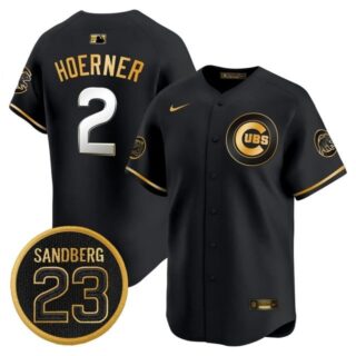 Men's Chicago Cubs 'Ryne Sandberg Tribute' Vapor Premier Limited Jersey V2 All Stitched #2 Nico Hoerner