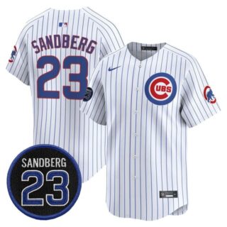 Men's Chicago Cubs 'Ryne Sandberg Tribute' Vapor Premier Limited Jersey V2 All Stitched #23 Ryne Sandberg