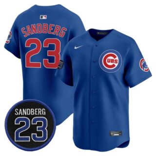 Men's Chicago Cubs 'Ryne Sandberg Tribute' Vapor Premier Limited Jersey V2 All Stitched Ryne Sandberg