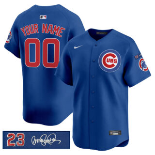 Men's Chicago Cubs Active Player Custom Royal 'Ryne Sandberg Tribute' Vapor Limited V3 Stitched Baseball Jersey