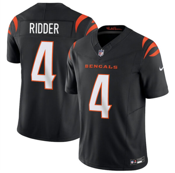 Men's Cincinnati Bengals #4 Desmond Ridder Black 2025 F.U.S.E. Vapor Untouchable Limited Stitched Football Jersey