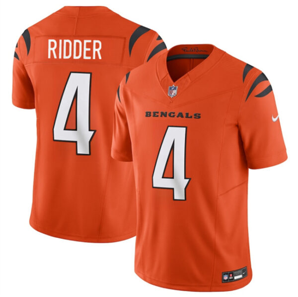 Men's Cincinnati Bengals #4 Desmond Ridder Orange 2025 F.U.S.E. Vapor Untouchable Limited Stitched Football Jersey