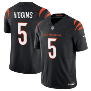 Men's Cincinnati Bengals #5 Tee Higgins Black F.U.S.E. Vapor Untouchable Limited Stitched Jersey