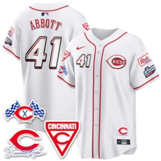 Men's Cincinnati Reds #41 Andrew Abbott 2025 Speedway Limited Jersey V1 All Stitched