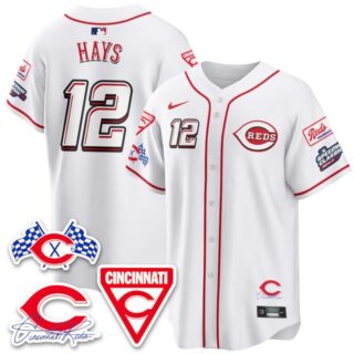 Men's Cincinnati Reds #12 Austin Hays 2025 Speedway Limited Jersey V1 All Stitched