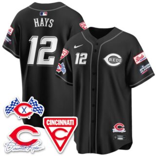 Men's Cincinnati Reds #12 Austin Hays 2025 Speedway Limited Jersey V1 All Stitched