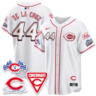 Men's Cincinnati Reds #44 Elly De La Cruz 2025 Speedway Limited Jersey V1 All Stitched