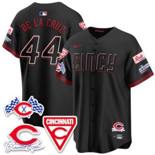 Men's Cincinnati Reds #44 Elly De La Cruz 2025 Speedway Limited Jersey V1 All Stitched