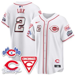 Men's Cincinnati Reds #2 Gavin Lux 2025 Speedway Limited Jersey V1 All Stitched