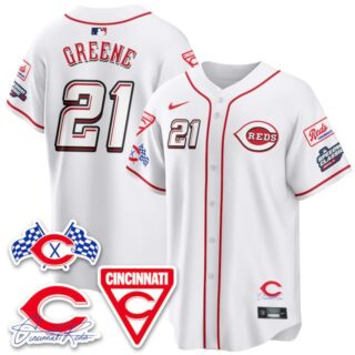 Men's Cincinnati Reds #21 Hunter Greene 2025 Speedway Limited Jersey V1 All Stitched