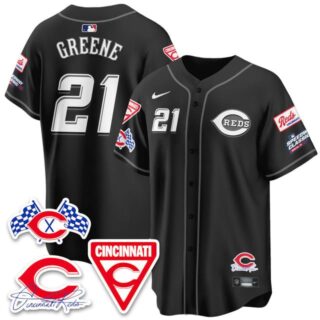 Men's Cincinnati Reds #21 Hunter Greene 2025 Speedway Limited Jersey V1 All Stitched