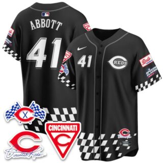 Men's Cincinnati Reds #41 Andrew Abbott 2025 Speedway Limited Jersey V2 All Stitched