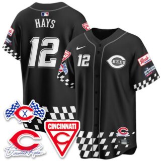 Men's Cincinnati Reds #12 Austin Hays 2025 Speedway Limited Jersey V2 All Stitched