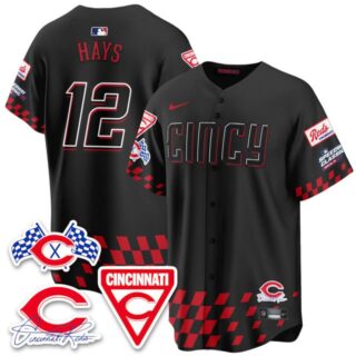 Men's Cincinnati Reds #12 Austin Hays 2025 Speedway Limited Jersey V2 All Stitched