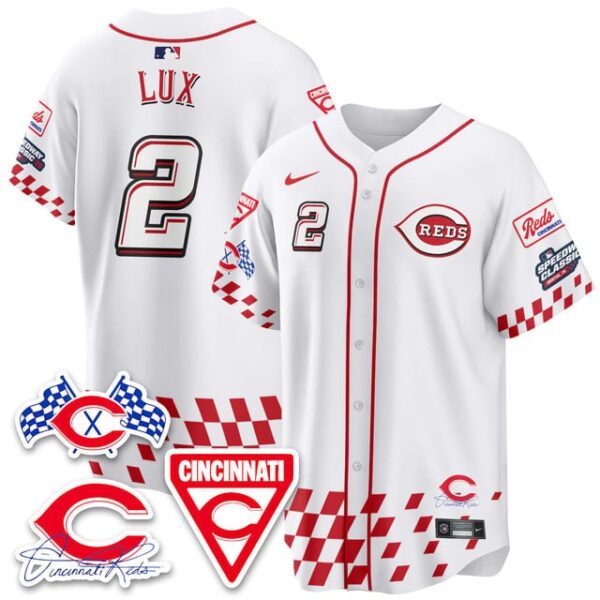 Men's Cincinnati Reds #2 Gavin Lux 2025 Speedway Limited Jersey V2 All Stitched