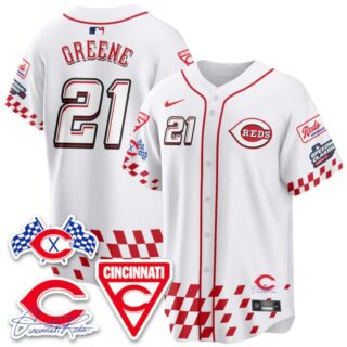 Men's Cincinnati Reds #21 Hunter Greene 2025 Speedway Limited Jersey V2 All Stitched