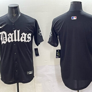 Men's Dallas Cowboys Blank Black 'Gothic Lone Star Edition' Limited Stitched Baseball Jersey
