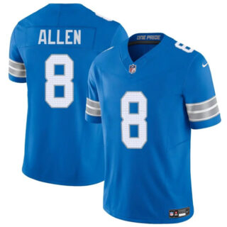 Men's Detroit Lions #8 Kyle Allen Blue 2025 F.U.S.E. Vapor Limited Stitched Jersey