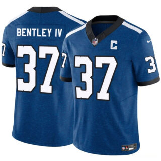 Men's Indianapolis Colts #37 Ulysses Bentley IV Blue 2025 F.U.S.E. Throwback Vapor Limited Stitched Football Jersey
