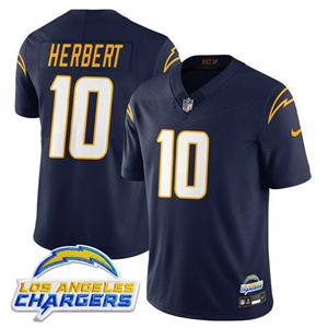 Men's Los Angeles Chargers #10 Justin Herbert 2025 Alternate Jersey All Stitched