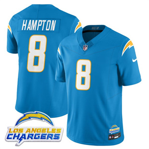 Men's Los Angeles Chargers #8 Omarion Hampton 2025 Alternate Jersey All Stitched
