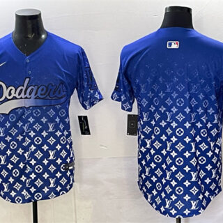 Men's Los Angeles Dodgers Blank Blue Limited Stitched Baseball Jersey