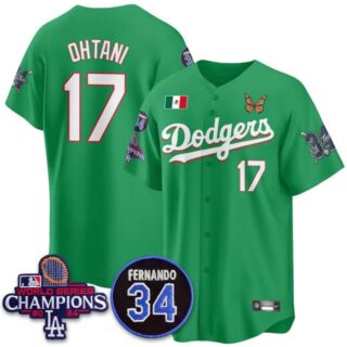 Men's Los Angeles Dodgers #17 Shohei Ohtani Mexican For 34 Jersey All Stitched