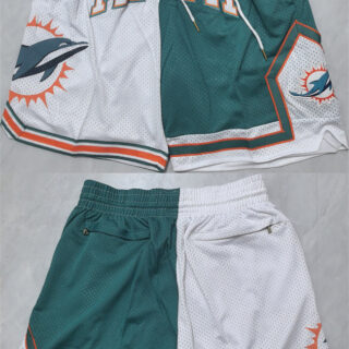 Men's Maimi Dolphins Aqua White Shorts (Run Small)