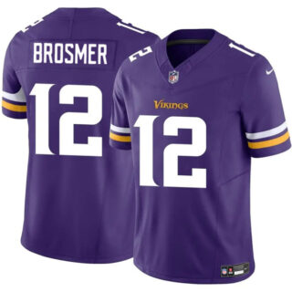 Men's Minnesota Vikings #12 Max Brosmer Purple 2025 F.U.S.E. Vapor Untouchable Limited Stitched Jersey