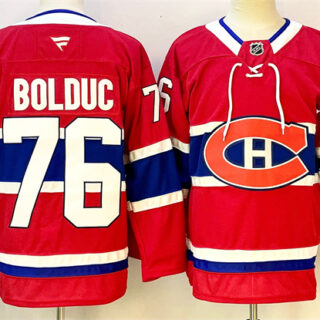 Men's Montreal Canadiens #76 Zack Bolduc Red 2024-25 Stitched Jersey