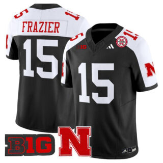Men's Nebraska Cornhuskers #15 Tommie Frazier Black Alternate 2024 F.U.S.E. With Patch Vapor Limited Stitched Football Jersey