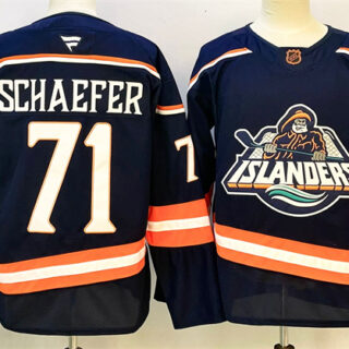 Men's New York Islanders #71 Matthew Schaefer Navy 2024-25 Stitched Hockey Jersey