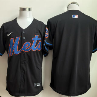 Men's New York Mets Blank Black 2025 Limited Stitched Baseball Jersey