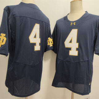 Men's Notre Dame Fighting Irish #4 Jeremiyah Love Navy Limited Stitched Jersey