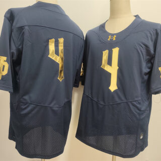 Men's Notre Dame Fighting Irish #4 Jeremiyah Love Navy Limited Stitched Jersey 1