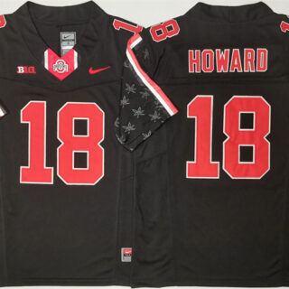 Men's Ohio State Buckeyes #18 Will Howard Black 2025 F.U.S.E. Limited Stitched Jersey